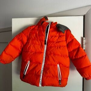 Perry Ellis Boy Orange Puffer Jacket with Hood